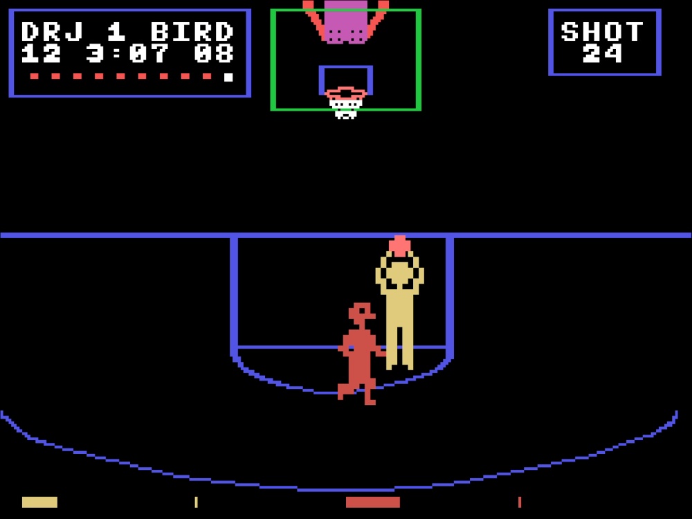 Gameplay of One-on-One Basketball for Colecovision